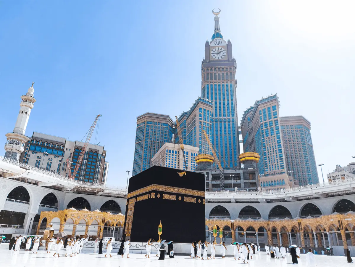 Kaabah dan pelataran Masjidil Haram di Makkah